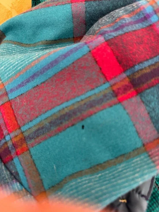 Vintage Pendleton 100% Wool Ombre Shadow Plaid Flannel Board Lodge Shirt Large - Picture 4 of 9